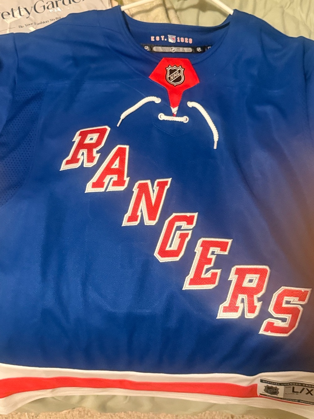 NHL Rangers Hockey Jersey